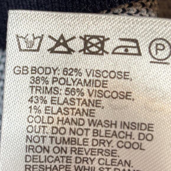 REISS GEOMETRIC PATTERN ZIP UP KNIT POLO SIZE LARGE - Picture 6 of 6